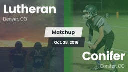Matchup: Lutheran  vs. Conifer  2016