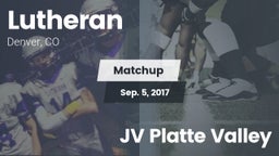 Matchup: Lutheran  vs. JV Platte Valley 2017