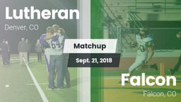 Matchup: Lutheran  vs. Falcon   2018