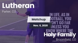 Matchup: Lutheran  vs. Holy Family  2020