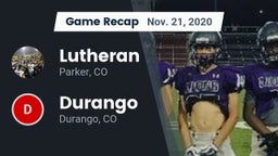 Recap: Lutheran  vs. Durango  2020