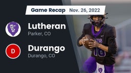 Recap: Lutheran  vs. Durango  2022