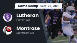 Recap: Lutheran  vs. Montrose  2023