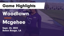 Woodlawn  vs Mcgehee Game Highlights - Sept. 24, 2022