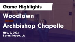 Woodlawn  vs Archbishop Chapelle  Game Highlights - Nov. 2, 2022