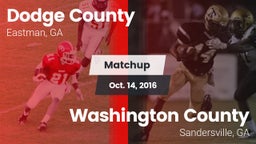 Matchup: Dodge County High vs. Washington County  2016