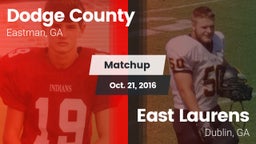 Matchup: Dodge County High vs. East Laurens  2016