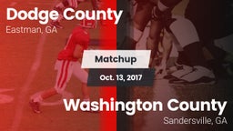 Matchup: Dodge County High vs. Washington County  2017