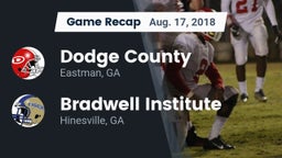 Recap: Dodge County  vs. Bradwell Institute 2018