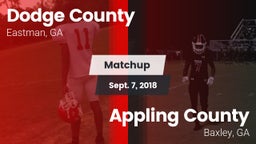 Matchup: Dodge County High vs. Appling County  2018