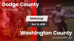 Matchup: Dodge County High vs. Washington County  2018