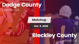 Matchup: Dodge County High vs. Bleckley County  2020