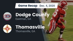 Recap: Dodge County  vs. Thomasville  2020
