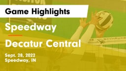 Speedway  vs Decatur Central  Game Highlights - Sept. 28, 2022