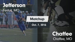 Matchup: Jefferson  vs. Chaffee  2016