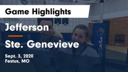Jefferson  vs Ste. Genevieve  Game Highlights - Sept. 3, 2020