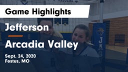 Jefferson  vs Arcadia Valley  Game Highlights - Sept. 24, 2020