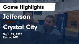Jefferson  vs Crystal City  Game Highlights - Sept. 29, 2020