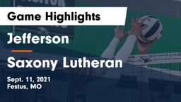 Jefferson  vs Saxony Lutheran  Game Highlights - Sept. 11, 2021