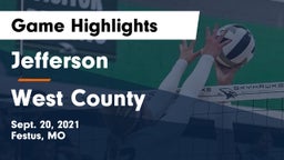 Jefferson  vs West County  Game Highlights - Sept. 20, 2021