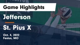 Jefferson  vs St. Pius X  Game Highlights - Oct. 4, 2022