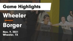Wheeler  vs Borger  Game Highlights - Nov. 9, 2021