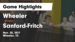 Wheeler  vs Sanford-Fritch  Game Highlights - Nov. 30, 2021