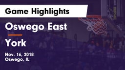 Oswego East  vs York  Game Highlights - Nov. 16, 2018