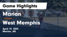 Marion  vs West Memphis Game Highlights - April 19, 2024