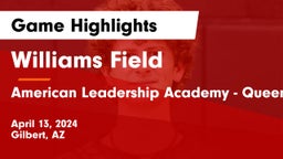 Williams Field  vs American Leadership Academy - Queen Creek Game Highlights - April 13, 2024