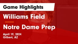 Williams Field  vs Notre Dame Prep  Game Highlights - April 19, 2024