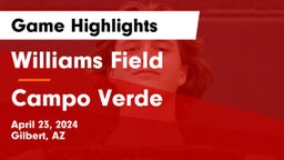 Williams Field  vs Campo Verde  Game Highlights - April 23, 2024