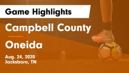 Campbell County  vs Oneida  Game Highlights - Aug. 24, 2020