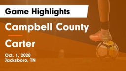 Campbell County  vs Carter  Game Highlights - Oct. 1, 2020