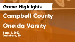 Campbell County  vs Oneida Varsity Game Highlights - Sept. 1, 2022