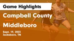Campbell County  vs Middleboro  Game Highlights - Sept. 19, 2023