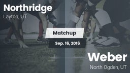 Matchup: Northridge High vs. Weber  2016