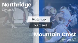 Matchup: Northridge High vs. Mountain Crest  2016
