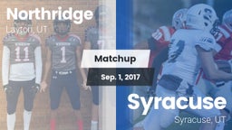 Matchup: Northridge High vs. Syracuse  2017
