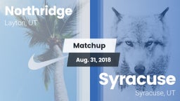 Matchup: Northridge High vs. Syracuse  2018