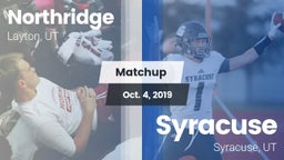 Matchup: Northridge High vs. Syracuse  2019