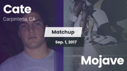 Matchup: Cate  vs. Mojave  2017