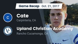 Recap: Cate  vs. Upland Christian Academy  2017