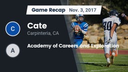 Recap: Cate  vs. Academy of Careers and Exploration 2017