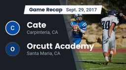 Recap: Cate  vs. Orcutt Academy 2017