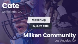 Matchup: Cate  vs. Milken Community  2018
