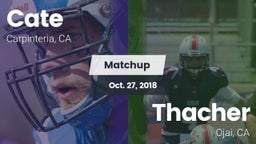 Matchup: Cate  vs. Thacher  2018