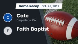 Recap: Cate  vs. Faith Baptist 2019