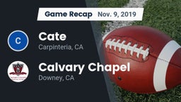 Recap: Cate  vs. Calvary Chapel  2019