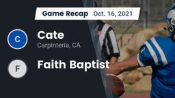Recap: Cate  vs. Faith Baptist  2021